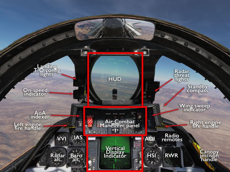 F-14B pilot dashboard.