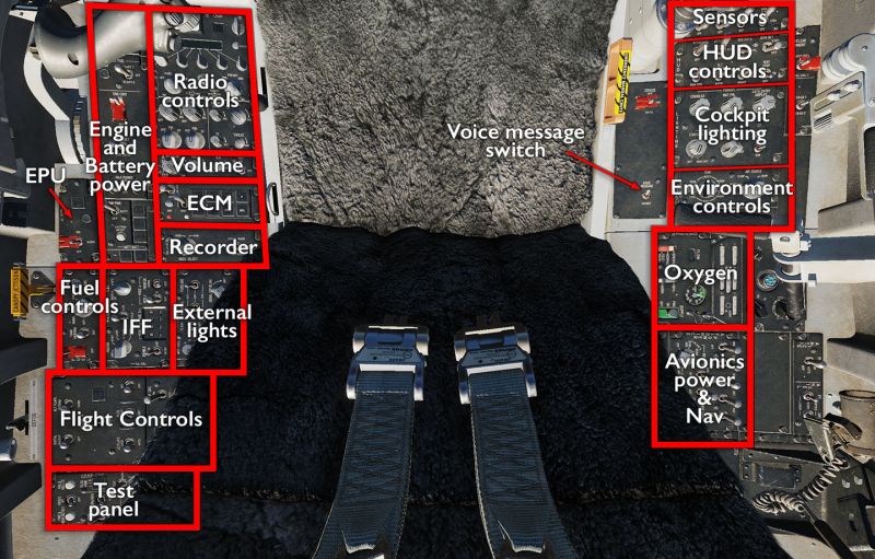 F-16C Viper cockpit.