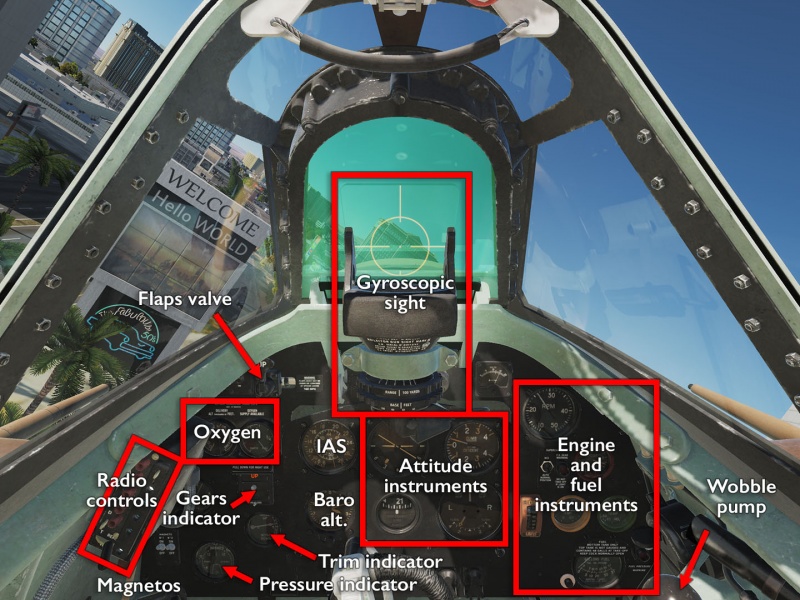 Spitfire L.F. Mk. IX dashboard.