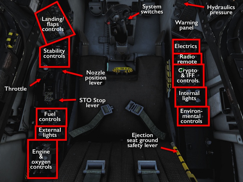 AV-8B NA Harrier II cockpit.