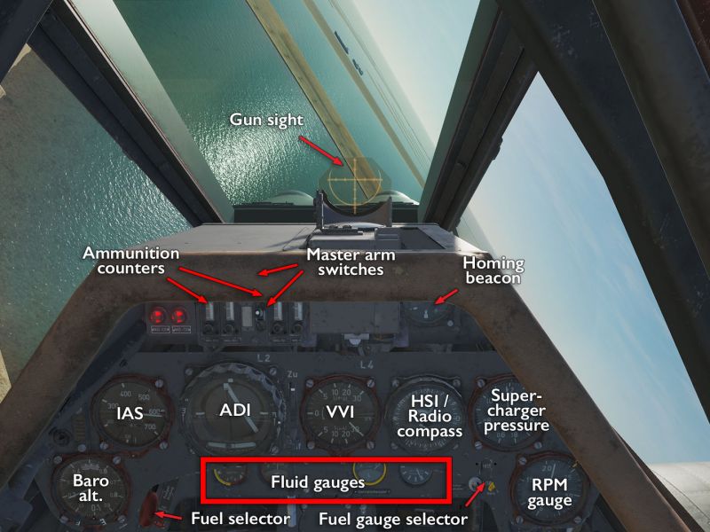 Fw 190 A-8 dashboard.