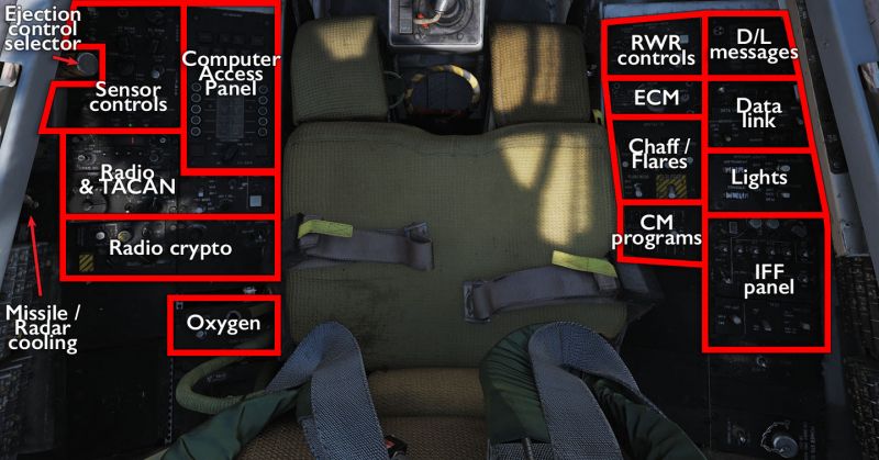 F-14B RIO cockpit.