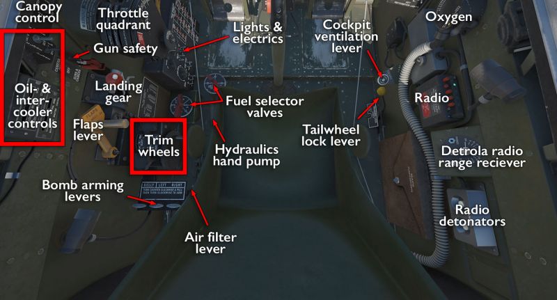 P‑47D Thunderbolt cockpit.