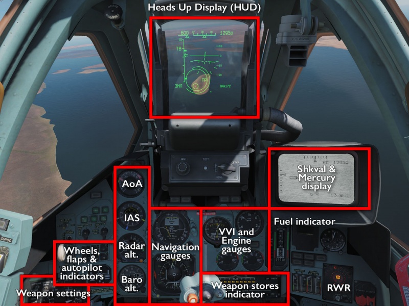 Su-25T Dashboard