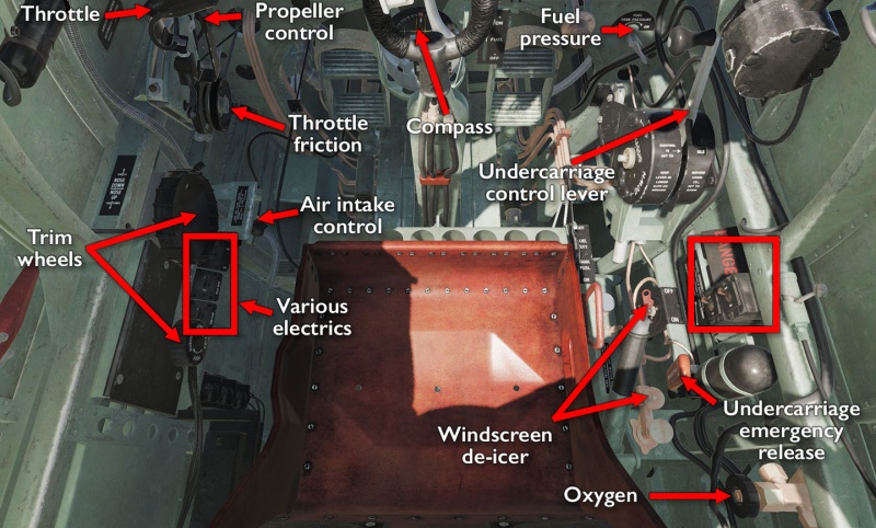 Spitfire L.F. Mk. IX cockpit.