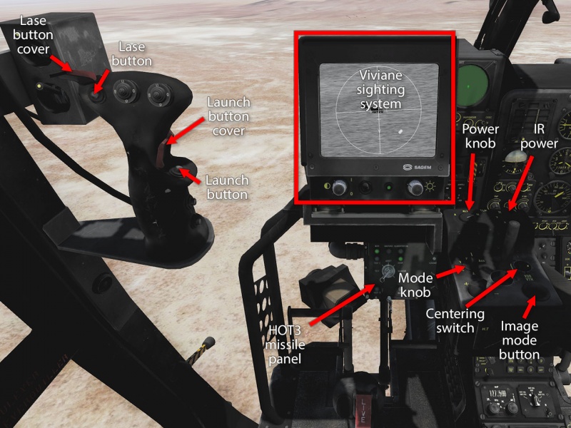 Viviane sighting system controls