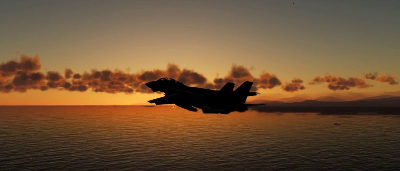 F-14B in sunset