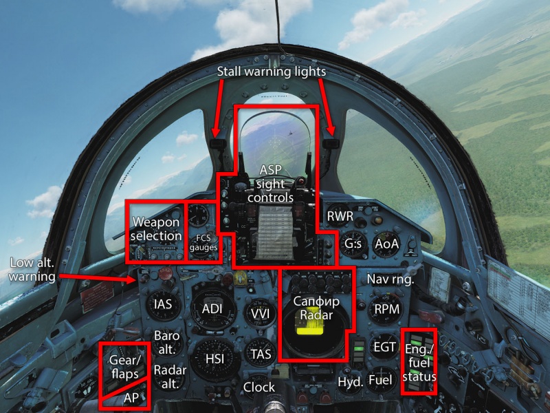 MiG-21bis (MAC) dashboard