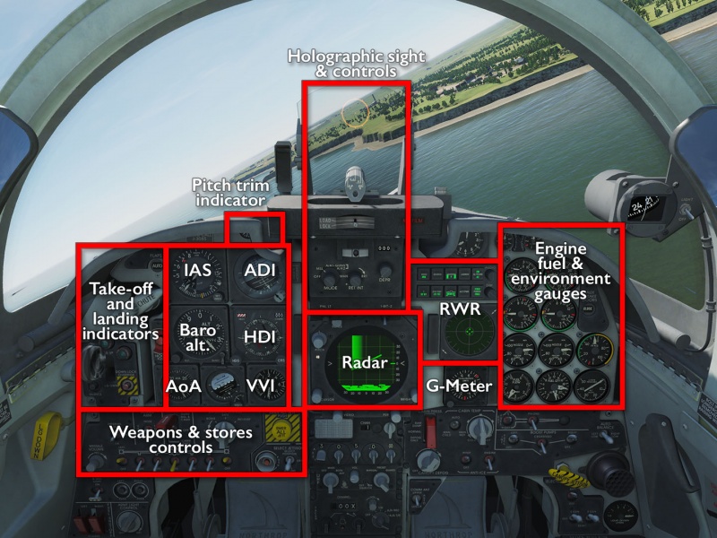 F-5E (MAC edition) Dashboard.